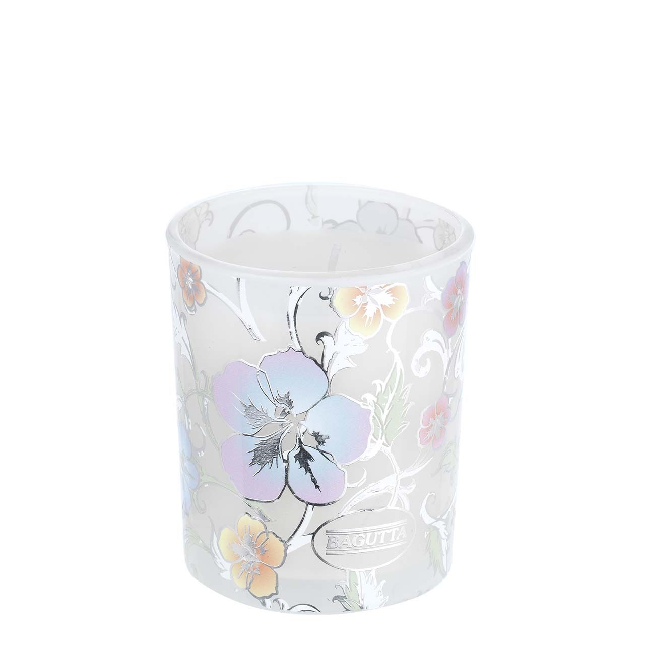BICCHIERE CON CERA PROFUMATA 150gr - Fiori bianco Vaniglia noir